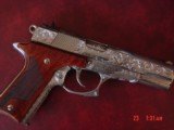 Colt Double Eagle 10MM, 5", fully engraved & polished by Flannery Engraving,custom wood grips,certificate,1 of a kind work of art !! - 15 of 15