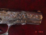 Colt Double Eagle 10MM, 5", fully engraved & polished by Flannery Engraving,custom wood grips,certificate,1 of a kind work of art !! - 3 of 15
