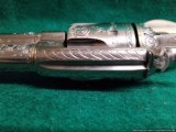 Colt Bisley SAA Engraved by Clint Finley, polished steel with 24k inlays & accents,& Indian Chief head,1911,4.75",38/40,ivory grips,a work of art - 6 of 15