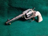 Colt Bisley SAA Engraved by Clint Finley, polished steel with 24k inlays & accents,& Indian Chief head,1911,4.75",38/40,ivory grips,a work of art - 10 of 15