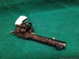 Colt SAA Engraved by Clint Finley,cattlebrand style,blue with 24K accents & inlays,real ivory,1981,5.5"awesome 1 of a kind masterpiece !! - 13 of 15