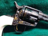 Colt SAA Engraved by Clint Finley,cattlebrand style,blue with 24K accents & inlays,real ivory,1981,5.5"awesome 1 of a kind masterpiece !! - 4 of 15