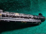 Colt SAA Engraved by Clint Finley,cattlebrand style,blue with 24K accents & inlays,real ivory,1981,5.5"awesome 1 of a kind masterpiece !! - 5 of 15
