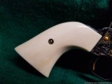 Colt SAA Engraved by Clint Finley,cattlebrand style,blue with 24K accents & inlays,real ivory,1981,5.5"awesome 1 of a kind masterpiece !! - 3 of 15