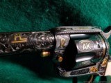 Colt SAA Engraved by Clint Finley,cattlebrand style,blue with 24K accents & inlays,real ivory,1981,5.5"awesome 1 of a kind masterpiece !! - 11 of 15