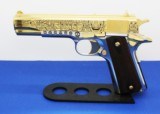 Colt 1911,deep engraved,refinished nickel with 24k gold accents,Mexican Heritage design,1 of a kind work of art !! - 9 of 15