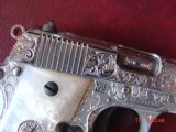 Colt Mustang 380,fully engraved by Flannery Engraving, Pocketlite,Pearlite grips,never fired,certificate, 2 mags,box & manual,awesome i of a kind !! - 5 of 15