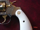 Colt Python 4", made 1960,just refinished in bright nickel with 24K gold accents,bonded ivory grips,357 mag.,awesome like new showpiece !! - 2 of 15
