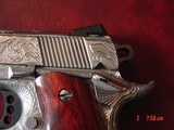 Colt Defender 3",Engraved & polished by Flannery Engraving,custom Rosewood grips,45acp,certificate,awesome 1 of a kind work of art !! - 7 of 15