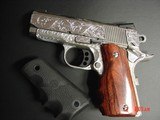 Colt Defender 3",Engraved & polished by Flannery Engraving,custom Rosewood grips,45acp,certificate,awesome 1 of a kind work of art !! - 12 of 15