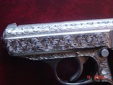Walther PPK 380,fully deep hand engraved & polished by Flannery Engraving,custom Rosewood grips & originals,box & manual,2 mags,never fired,awesome !! - 3 of 15