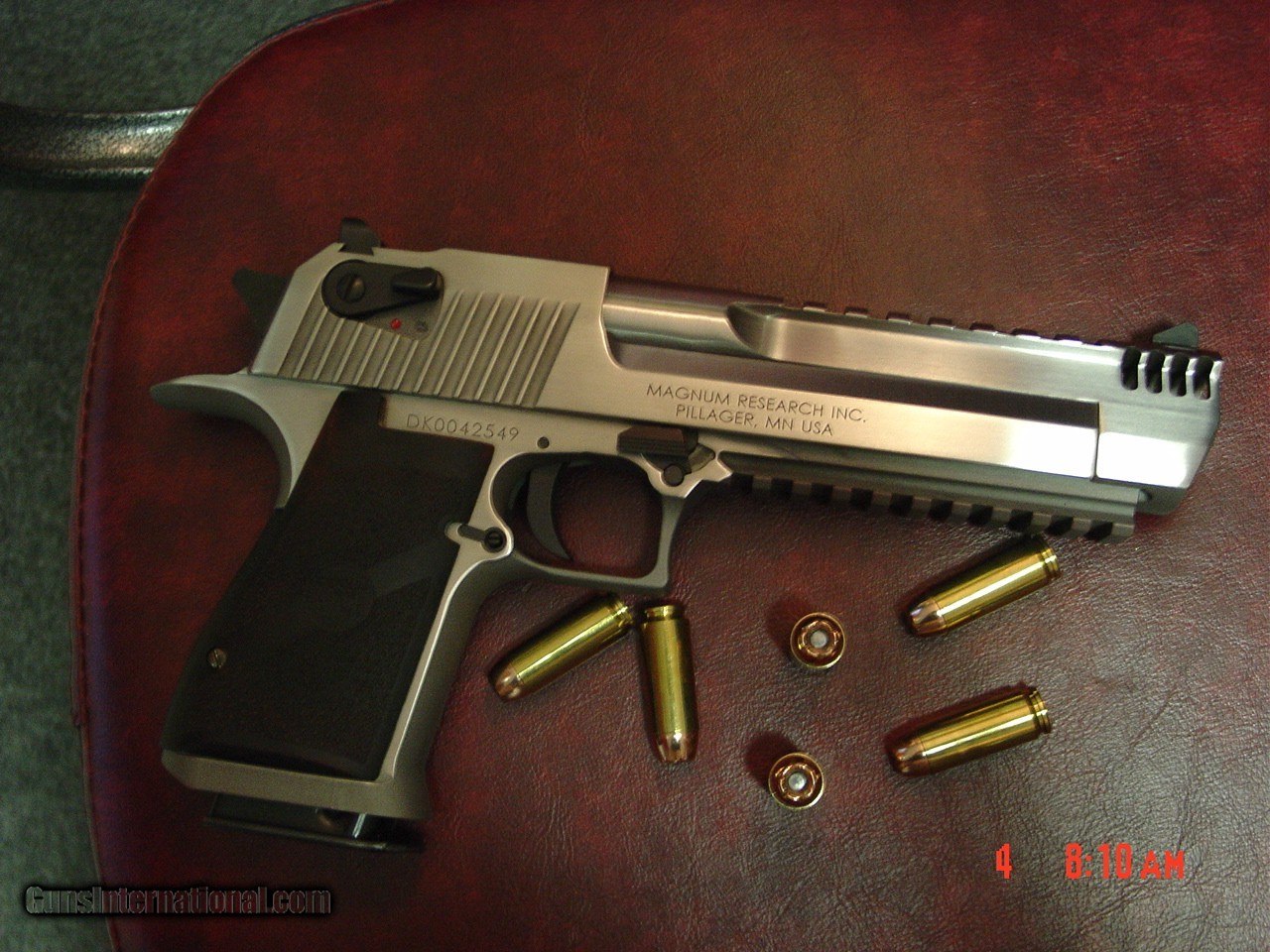 Magnum Research Desert Eagle 50AE,solid stainless with muzzle brake,2 ...