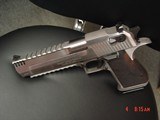 Magnum Research Desert Eagle 50AE,solid stainless with muzzle brake,2 grips,2 rails,ammo,box,all papers & never fired. an awesome hand cannon !! - 13 of 16