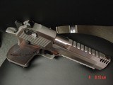 Magnum Research Desert Eagle 50AE,solid stainless with muzzle brake,2 grips,2 rails,ammo,box,all papers & never fired. an awesome hand cannon !! - 14 of 16