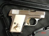 Colt 1908 Vest Pocket 25ACP, just refinished in nickel
& 24K accents,made 1920,bonded ivory grips,awesome semi auto !! - 8 of 13