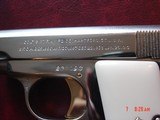Colt 1908 Vest Pocket 25ACP, just refinished in nickel
& 24K accents,made 1920,bonded ivory grips,awesome semi auto !! - 3 of 13