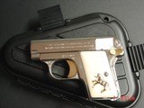 Colt 1908 Vest Pocket 25ACP, just refinished in nickel
& 24K accents,made 1920,bonded ivory grips,awesome semi auto !! - 9 of 13