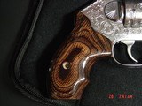 Kimber K6S 357 Mag.,fully engraved & polished by Flannery Engraving,custom wood grips,certificate,box & manual,as new,a total work of art masterpiece - 12 of 15
