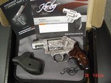 Kimber K6S 357 Mag.,fully engraved & polished by Flannery Engraving,custom wood grips,certificate,box & manual,as new,a total work of art masterpiece - 9 of 15