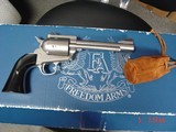 Freedom Arms Model 83 454 Casull & 2nd cylinder in 45LC in pouch,6" Magna Ported,original box, adj. sight, special order custom grips from factor - 13 of 15