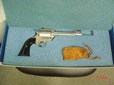 Freedom Arms Model 83 454 Casull & 2nd cylinder in 45LC in pouch,6" Magna Ported,original box, adj. sight, special order custom grips from factor - 11 of 15