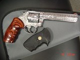 Colt King Cobra 6",fully engraved & polished by Flannery Engraving,Rosewood grips,awesome engraving, certificate,work of art !! - 12 of 15
