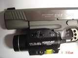 Colt Rail Gun, Government 45,Series 80 with Streamlight & laser TLR-2s, 5" barrel.wood grips,2 mags,brushed stainless & mat,box,case, as new !! - 6 of 15