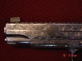 Sig Sauer Super Target 1911,5" 45ACP.,engraved & polished by Flannery Engraving,exotic wood grips,2 mags,box,a rare work of art showpiece !! - 7 of 15