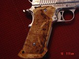 Sig Sauer Super Target 1911,5" 45ACP.,engraved & polished by Flannery Engraving,exotic wood grips,2 mags,box,a rare work of art showpiece !! - 2 of 15