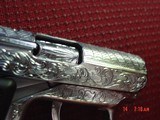 AMT Backup 380,fully engraved & polished by Flannery Engraving, 4 mags,high quality leather holster,original box,manual etc.double action,awesome !! - 5 of 15
