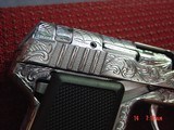 AMT Backup 380,fully engraved & polished by Flannery Engraving, 4 mags,high quality leather holster,original box,manual etc.double action,awesome !! - 6 of 15