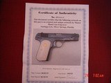 Colt 1903,32Cal,Hammerless,circa 1921,fully refinished bright blue & master engraved by S.Leis,certificate,bonded ivory grips,& way nicer in person.!! - 10 of 15