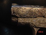 Colt Pony Pocketlite,380 auto,fully engraved by Flannery Engraving,double action,2 mags,certificate,box & manual,awesome 1 of a kind work of art ! - 10 of 15