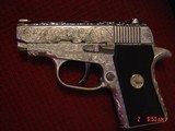 Colt Pony Pocketlite,380 auto,fully engraved by Flannery Engraving,double action,2 mags,certificate,box & manual,awesome 1 of a kind work of art ! - 3 of 15