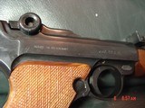 Erma/Werke Navy Artillery style Luger Carbine pistol 22 LR, 11 3/4" barrel,original box, German,1960's,custom target grip,forearm,super nice - 12 of 15