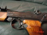 Erma/Werke Navy Artillery style Luger Carbine pistol 22 LR, 11 3/4" barrel,original box, German,1960's,custom target grip,forearm,super nice - 6 of 15