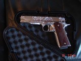 Dan Wesson Pointman PMZ-45, 5",fully hand engraved & polished by Flannery Engraving,wood grips,certificate,45ACP,awesome 1 of a kind work of art - 1 of 15