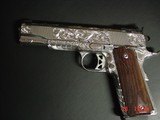 Dan Wesson Pointman PMZ-45, 5",fully hand engraved & polished by Flannery Engraving,wood grips,certificate,45ACP,awesome 1 of a kind work of art - 7 of 15