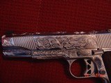 Dan Wesson Pointman PMZ-45, 5",fully hand engraved & polished by Flannery Engraving,wood grips,certificate,45ACP,awesome 1 of a kind work of art - 2 of 15
