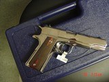 Colt Custom 1911 Series 80 Government 45acp,facory polished bright stainless,wood grips,case etc NIB,awesome showpiece !! - 11 of 15