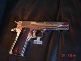 Colt Custom 1911 Series 80 Government 45acp,facory polished bright stainless,wood grips,case etc NIB,awesome showpiece !! - 15 of 15