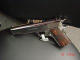 Colt Custom 1911 Series 80 Government 45acp,facory polished bright stainless,wood grips,case etc NIB,awesome showpiece !! - 13 of 15