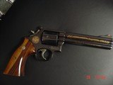 Smith & Wesson 586 no dash,Cleveland Police Dept.Comm.,24K engraved,wood grips,glass & wood pres.case,1986,#460 of 500-awesome - 4 of 15
