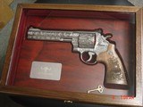 Smith & Wesson 629,The Rising Eagle,deep relief engraved, #200 of 300, 6 1/2",44mag,carved wood grips,pres case-awesome engraving ! - 3 of 15