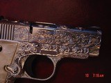 Colt Mustang Pocketlite 380,fully engraved & polished by Flannery Engraving,Pearlite grips,certificate,1 of a kind work of art !! - 5 of 16
