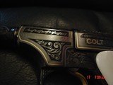 Colt Woodsman 1st series,engraved by Jim Sornberger,24K inlays, bald Eagle,real ivory grips,22LR,6 1/2" 1931,awesome 1 of a kind masterpiece !! - 6 of 15