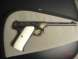 Colt Woodsman 1st series,engraved by Jim Sornberger,24K inlays, bald Eagle,real ivory grips,22LR,6 1/2" 1931,awesome 1 of a kind masterpiece !! - 13 of 15