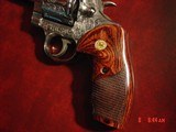Colt Anaconda 4",fully engraved & polished by Flannery Engraving,44 mag,Rosewood custom grips, box,Manual etc,a true work of art !! - 2 of 15