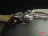 Colt Anaconda 4",fully engraved & polished by Flannery Engraving,44 mag,Rosewood custom grips, box,Manual etc,a true work of art !! - 12 of 15