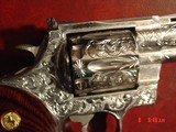 Colt Anaconda 4",fully engraved & polished by Flannery Engraving,44 mag,Rosewood custom grips, box,Manual etc,a true work of art !! - 5 of 15